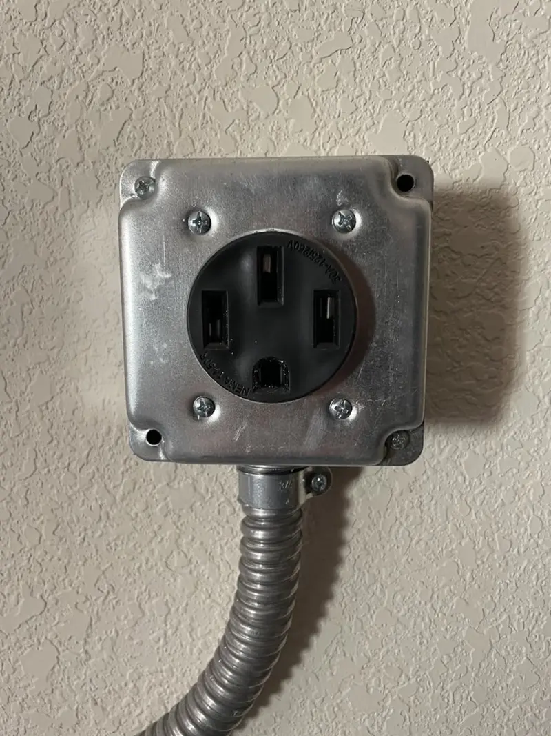 NEMA 14-50 outlet installed for Electrical Panel Upgrade in Mount Olive